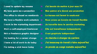 Voici 60 phrases sur le travail en anglais 2 [upl. by Fabrice]