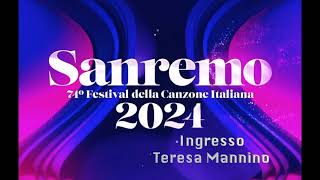 sanremo 24 ingresso teresa mannino [upl. by Danni140]