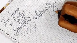 How to  Write in Modern Calligraphy using Drawing Pencil  Pencil Calligraphy Tips [upl. by Ahsilram660]