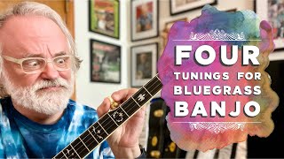 Four Common and Useful Tunings for Bluegrass Banjo [upl. by Sedaiuqlem]