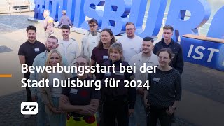 STUDIO 47 live  BEWERBUNGSSTART BEI DER STADT DUISBURG FÜR DAS EINSTELLUNGSJAHR 2024 [upl. by Eliga]