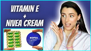 SPECIALIST testing NIVEA CREAM amp VITAMIN E CAPSULES skincare hacks beauty tips antiaging [upl. by Azriel]