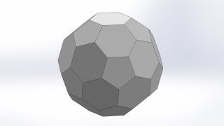 How to make Truncated Icosahedron by SolidWorks  3D CAD [upl. by Kerin]