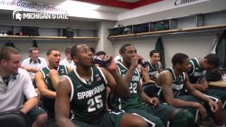 Michigan State Basketball Locker room Celebration [upl. by Ransell]