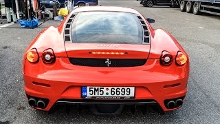 LOUD Ferrari F430 start uppure sound  drive away [upl. by Ealasaid]