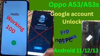 Oppo A53 Frp Bypass Android 13  Oppo A53 Frp Bypass TalkBack Not Working  Oppo A53 Frp Bypass 2024 [upl. by Greenfield]