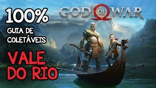 GOD OF WAR  TODOS OS COLETÁVEIS – VALE DO RIO 100 artefatos corvos baús etc Dublado PTBR [upl. by Neehsar]