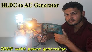 How to make AC generator with BLDC motor 220v 1000 Watt [upl. by Fanchet]