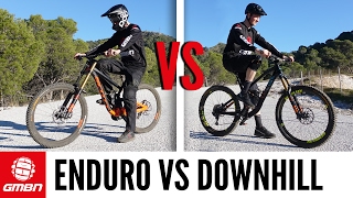 Enduro Vs Downhill Mountain Bike Race  Which Is Faster [upl. by Eseeryt]