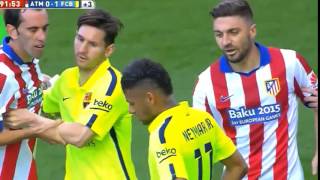 Lionel Messi Saving Neymar from furious Diego Godine and Atletico Madrid Players [upl. by Atena]