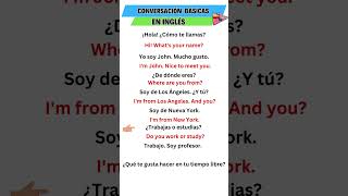 Conversación básica en Inglés english aprendeinglesrapidoyfacil [upl. by Aled617]