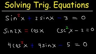 Solving Trigonometric Equations By Factoring amp By Using Double Angle Identities [upl. by Marcia956]