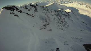 Backcountry Skiing in Alaska Pastoral Chute Turnagain Pass 31710 [upl. by Aihseya]