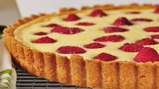 Raspberry Cream Cheese Tart Recipe Demonstration  Joyofbakingcom [upl. by Galloway]