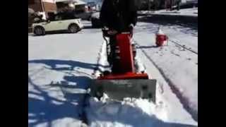 SNOW BLOWERS ARIENS 24quot WITH SLUSH PLOW REMOVING 2quot LIGHT SNOW [upl. by Nodnorb52]