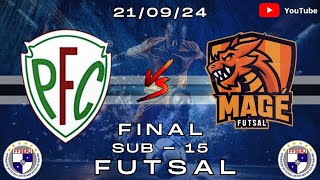 PALMEIRA X MAGÉ SUB 15 FINAL CAMPEONATO CARIOCA DE FUTSAL FFSERJ 210924 [upl. by Adniram214]