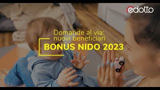 Bonus nido 2023 domande al via con nuovi beneficiari [upl. by Falda]