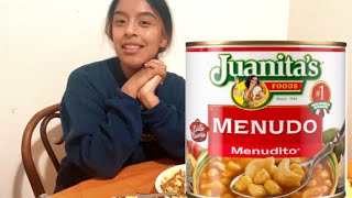 Menudo rojoMenudo JUANITA’S Lets Try Canned Menudo JuanitasLasMixtecas [upl. by Newell]