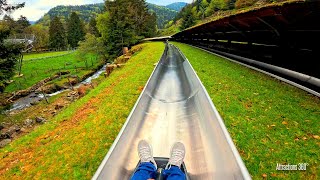 Thrilling Toboggan Ride  Fast Alpine Slide through Beautiful Lush Landscape 2024 [upl. by Eekaz]