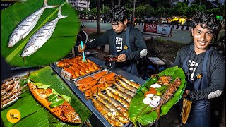 Vizag Hardworking Boy Selling Banana Leaf Wali Tawa Fish Fry Making Rs 200 Only l Andhra Food Tour [upl. by Sonitnatsnok]