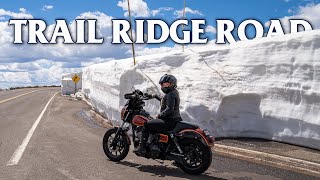 The Best Motorcycle Ride in Colorado Trail Ridge Road Covered in SNOW Rocky Mountain National Park [upl. by Renae]