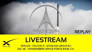 SpaceX  Falcon 9  Starlink Group 81  SLC4E  Vandenberg SFB  April 7 2024 [upl. by Ardnak]