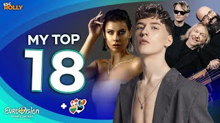 Eurovision 2024  My Top 18  NEW 🇩🇰🇪🇪🇱🇹🇲🇩 [upl. by Wengert]