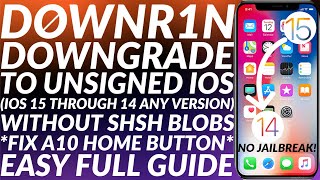 How to use downr1n amp downgrade iOS 15 to 14 without SHSH BlobsNo Jailbreak  Full Guide  2023 [upl. by Neeroc]