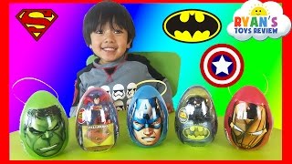 Easter Eggs Surprise Opening 2016 Marvel SuperHeroes Toys [upl. by Anivlek427]