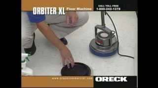 Oreck Commercial Orbiter Floor Machine Vinyl Floor Cleaning [upl. by Nevak1]