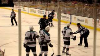 Drew Doughty vs Joe Thornton  What You DIDNT see on TV Kings vs Sharks 452012 [upl. by Eignat]