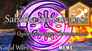 GW2 Power Quickness Dagger Chronomancer  Sabetha the Saboteur Beta [upl. by Cohligan]