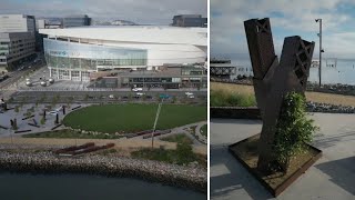 Heres a look at new 32 million San Francisco park featuring old Bay Bridge steel beams [upl. by Honoria]