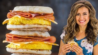 How To Make FreezerFriendly Breakfast Sandwiches  Meal Prep [upl. by Lucila]