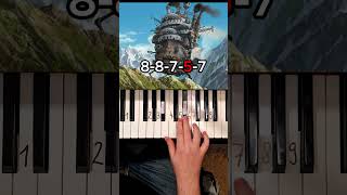 Howls Moving Castle Piano Tutorial shorts [upl. by Far]