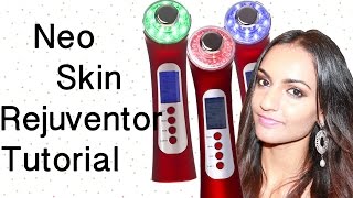 LED ultrasound and galvanic Ion therapy for skin Neo Skin Rejuvenator Tutorial [upl. by Naoma]