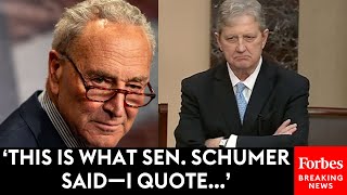 John Kennedy Quotes Schumers Own Words To Rebut Democrats Calls For Supreme Court Ethics Bill [upl. by Ecnaralc]