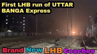 LHB UTTAR BANGA Express First Commercial run130 kmph DurontoShabd BhediRajendra Nagar SF  IR [upl. by Aekahs]