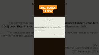 CHSL MAINS EXAM DATEsscssccglchslexammainsmathsgkenglishvocabularygrammarreelsytshorts [upl. by Rehpinej951]