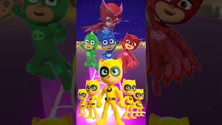 PJ Masks 🆚 Catboy 🆚 Owlette 🆚 Night Ninja 🆚 Gekko X Dance Song 🆚 Tiles Hop EDM Rush shorts [upl. by Zebaj503]