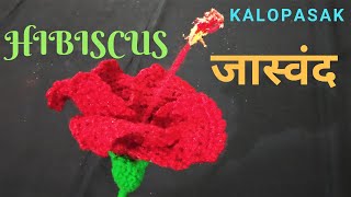 Hibiscus Flower Shoeblackplant China Rose Crochet Flower Type 6 Jaswand  जास्वदींचे फुल [upl. by Burgess]