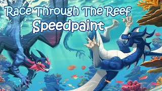 Race Through The Reef  Speedpaint [upl. by Labannah]