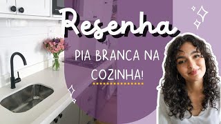 BANCADA  PIA BRANCA NA COZINHA quartzo branco silestone  Minha experiência principais dúvidas [upl. by Viridi165]