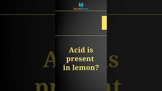 Which acid is present in lemon [upl. by April]