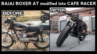 BAJAJ BOXER modified into CAFE RACER  RAMDEV CUSTOM MOTORCYCLES  JODHPUR [upl. by Ynogoham939]