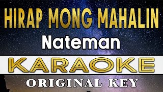 Hirap Mong Mahalin  Nateman Karaoke [upl. by Nalced]