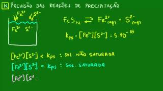 Previsão das reações de precipitação  Equilíbrios heterogêneos  Química [upl. by Leahpar]