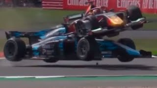 The HALO Saves Another Life  Hauger Nissany Big Crash in F2 [upl. by Artimed944]