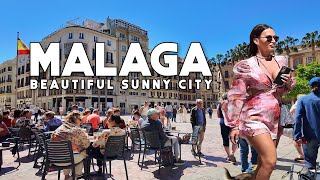 Malaga City Spain Beautiful Sunny City April 2024 Update Costa del Sol  Andalucía 4K [upl. by Barrus]