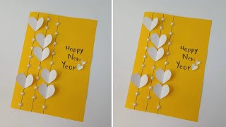 How To Make New Year Greeting Card 2025  New Year Card Making Handmade  Happy New Year 2025 [upl. by Aerdnna]